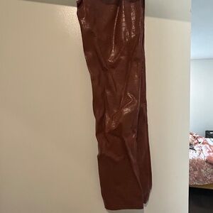 Brown snakeskin pants